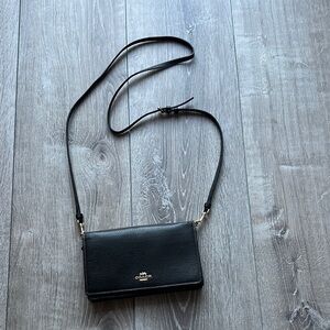 Coach Black Leather Crossbody Bag